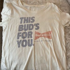 Urban Outfitters Budweiser Vintage Tee in White